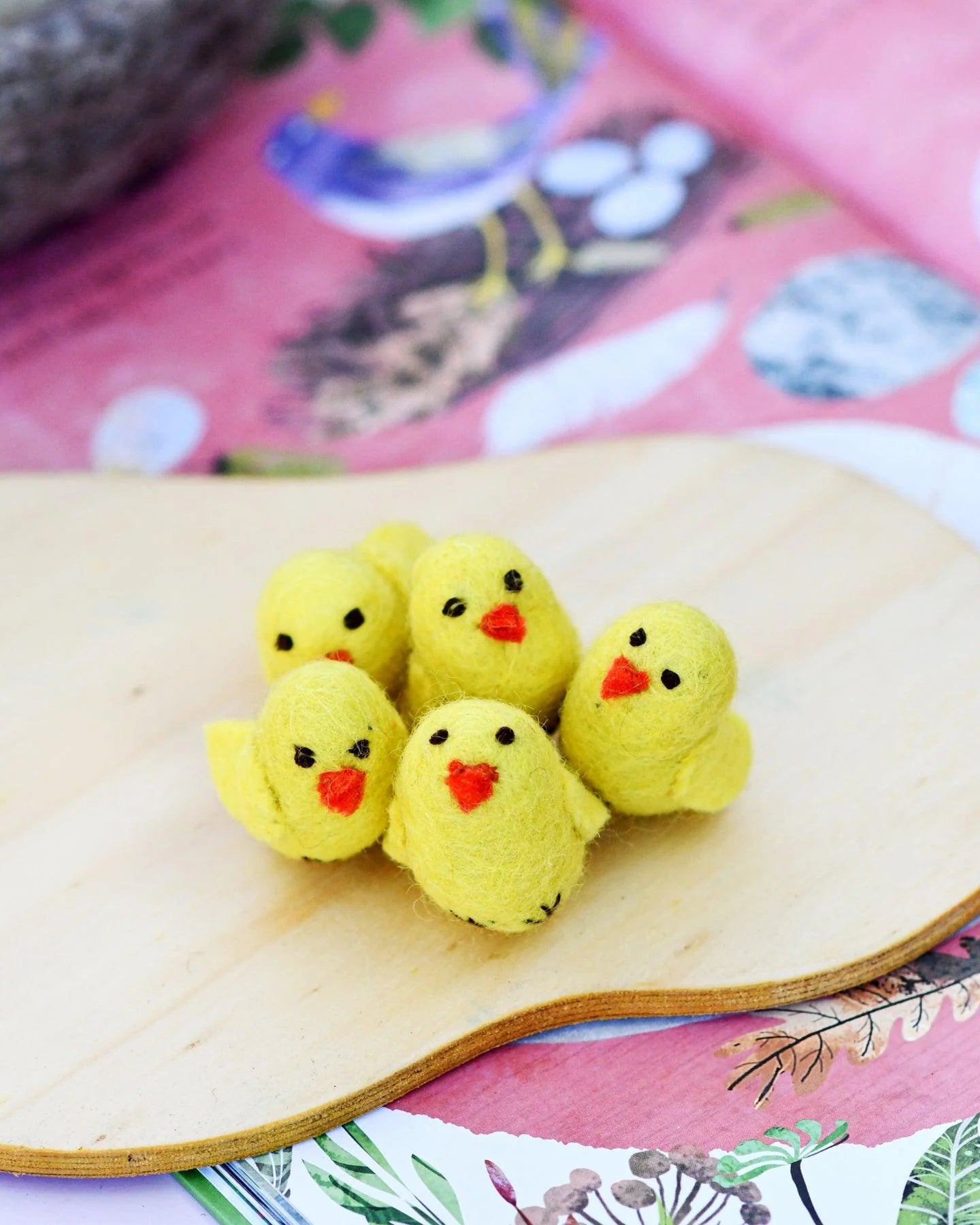 Felt Yellow Chicks - Set of 5