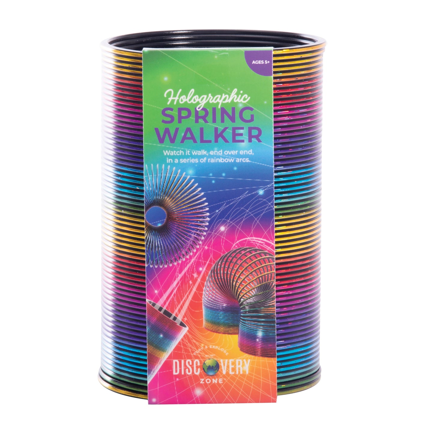 Holographic Spring Walker - Rainbow Slinky