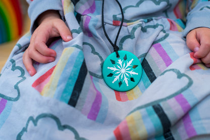 Chew Pendant - Snowflake Pendant - Multi colours