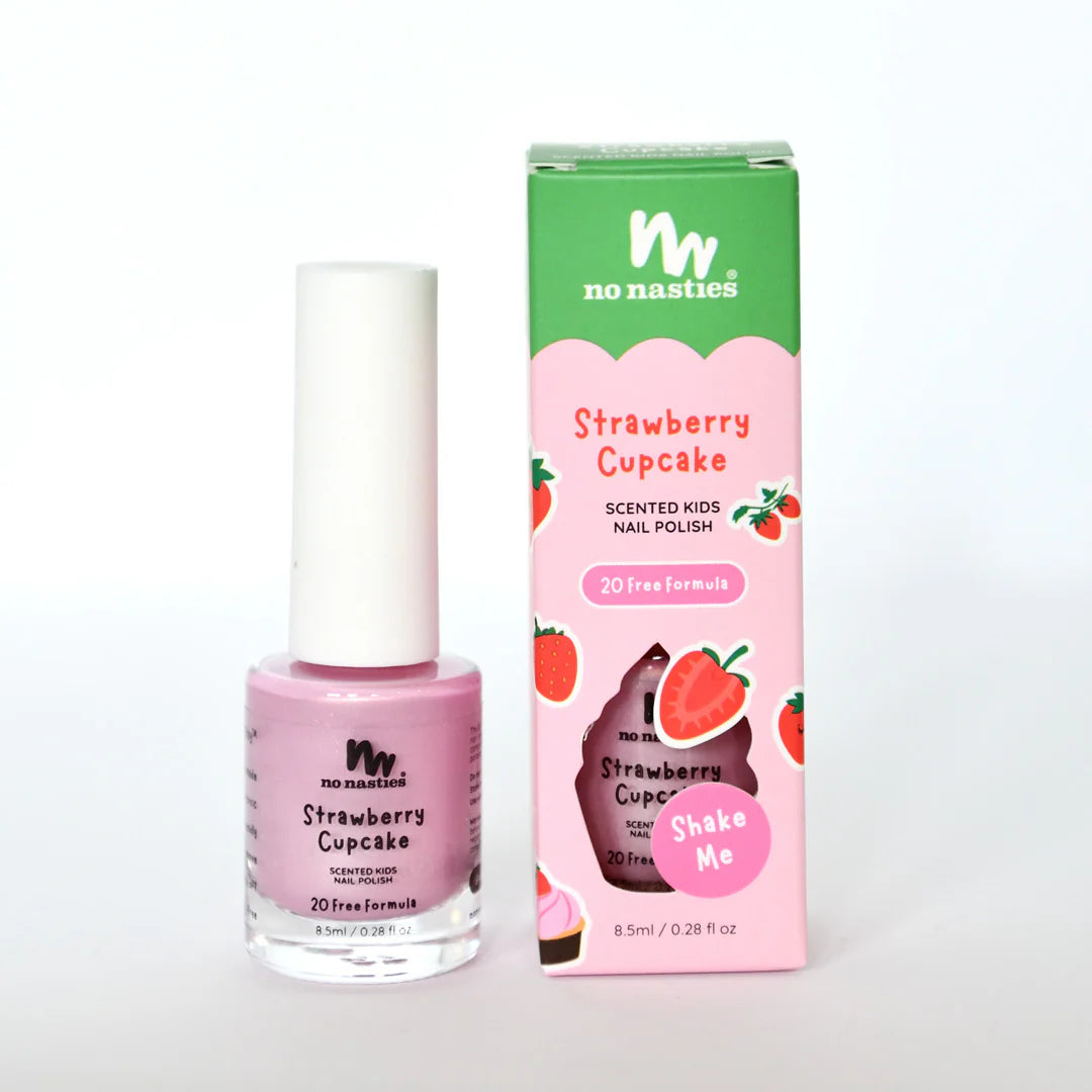 Scented Water Based Nail Polish - Strawberry Cupcake - Pastel Pink