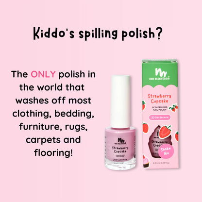 Scented Water Based Nail Polish - Strawberry Cupcake - Pastel Pink