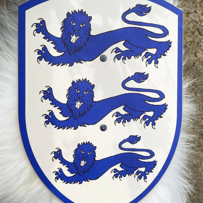 Wooden Play Shield - 3 Blue Lions