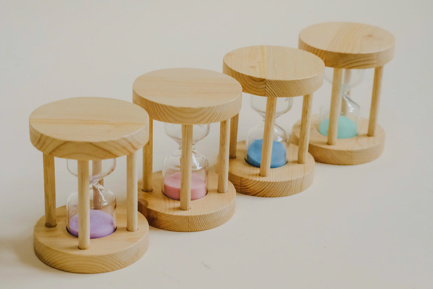 Wooden Sand Timers - Set of 4