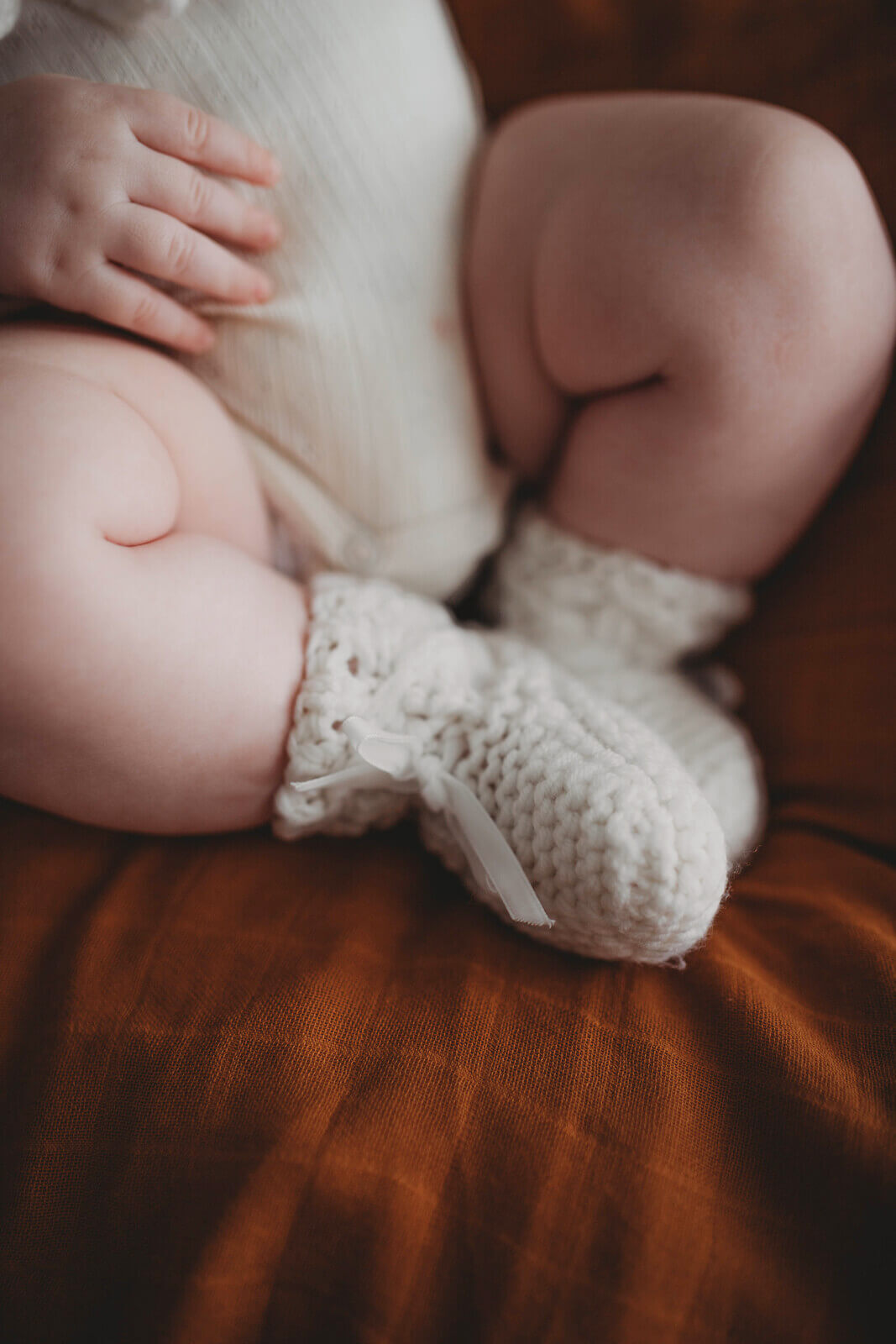 Wool Bonnet + Booties - Ivory