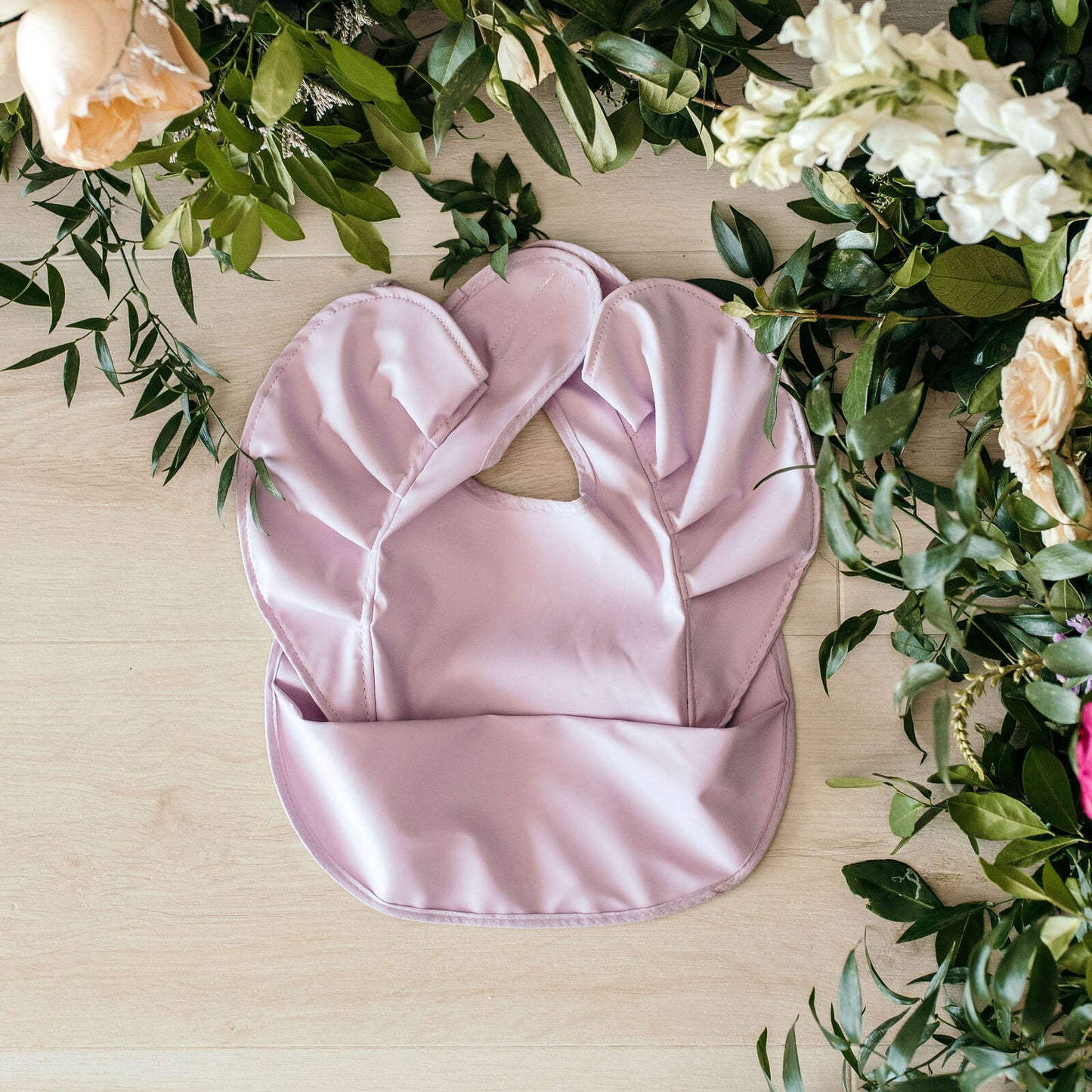 Snuggle Bib Waterproof - Lavender Frill