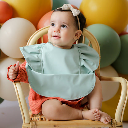 Snuggle Bib Waterproof - Sage Frill