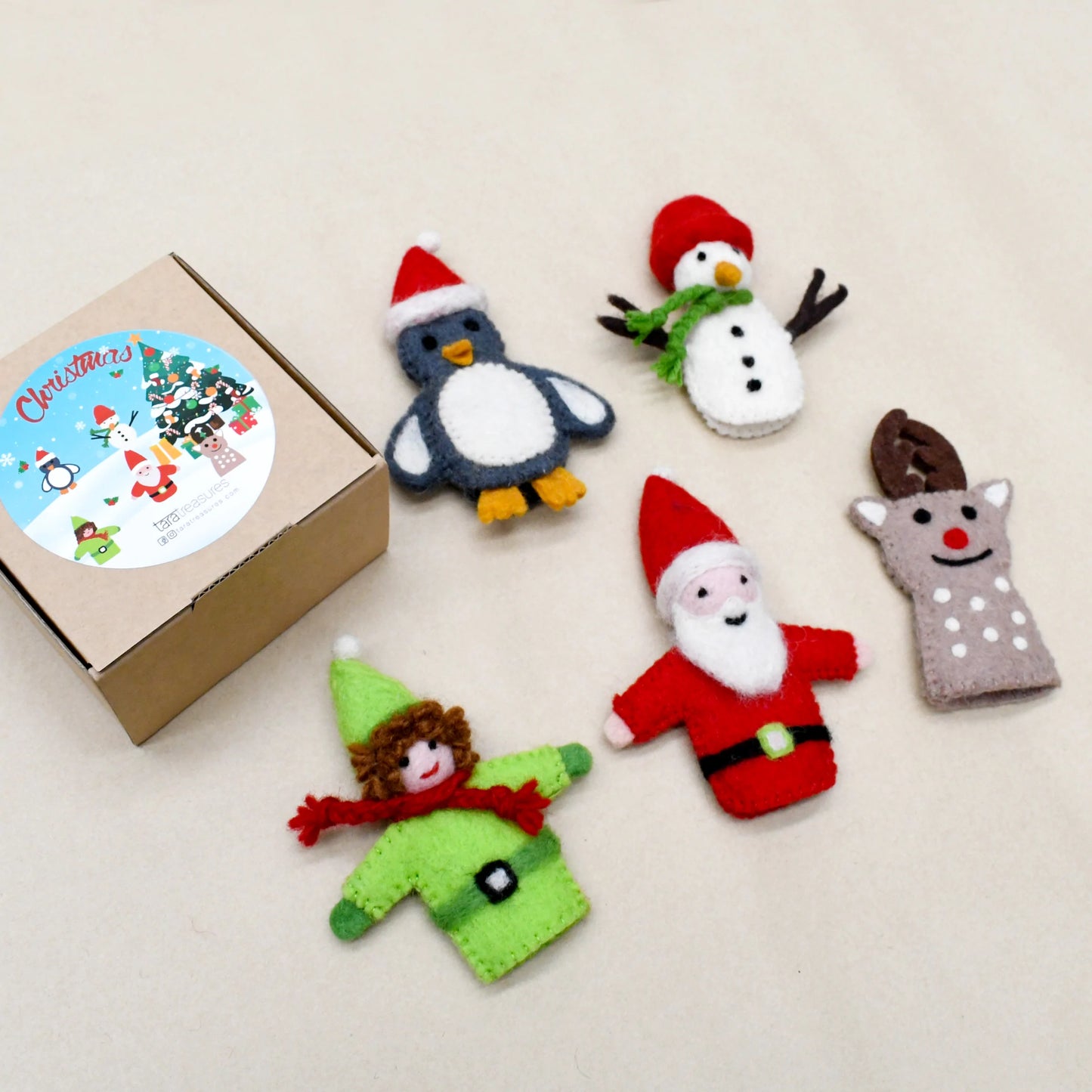 Christmas Santa, Finger Puppet Set