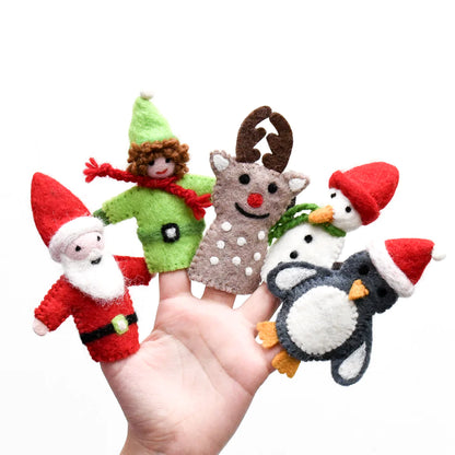 Christmas Santa, Finger Puppet Set