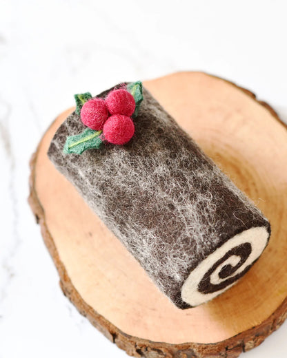 Felt Christmas Yule Log Cake