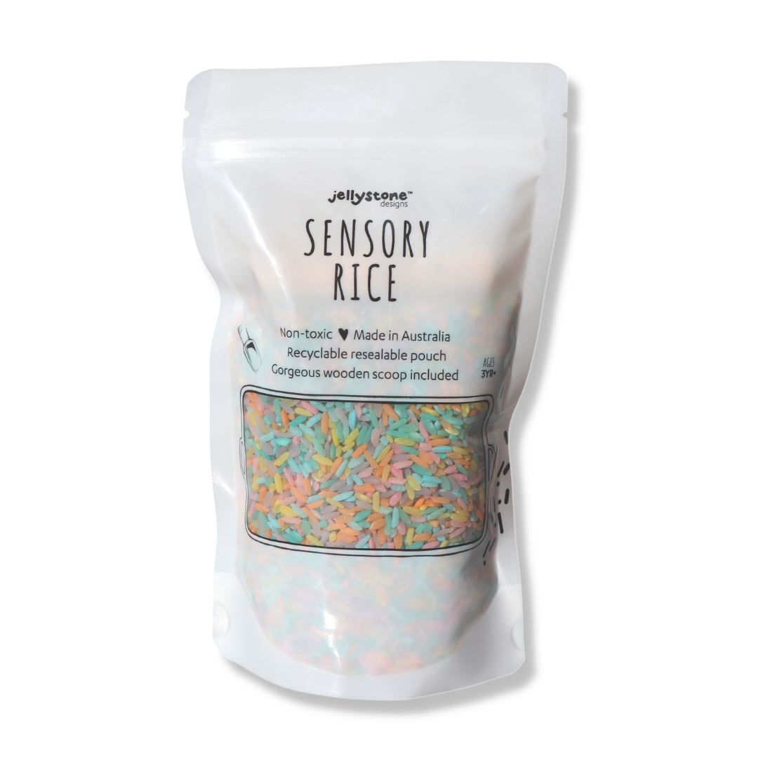 Sensory Rice - Rainbow Pastel